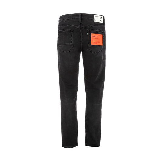 Black Regular Fit Plus-Size Denim Jeans with a classic five-pocket design, button closure, and stretch fabric for a comfortable and flattering fit.