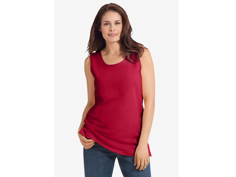 Classic Red Scoopneck Tank Top PSW-7282