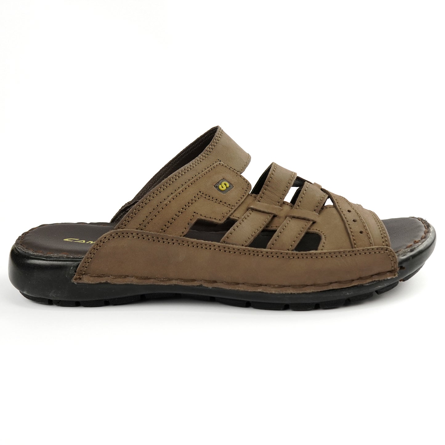 Classic Brown Nubuck Leather Comfort Mens Slipper SCD-213 PSM-9475