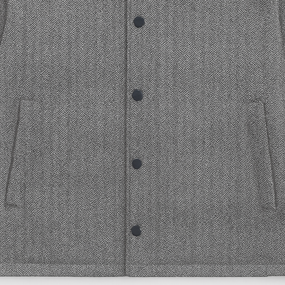 Classic Grey Herringbone Plus Size Tweed Jacket PSM-9899