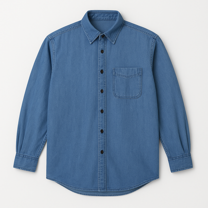 Classic Medium Blue Regular Fit Denim Shirt PSM-10282