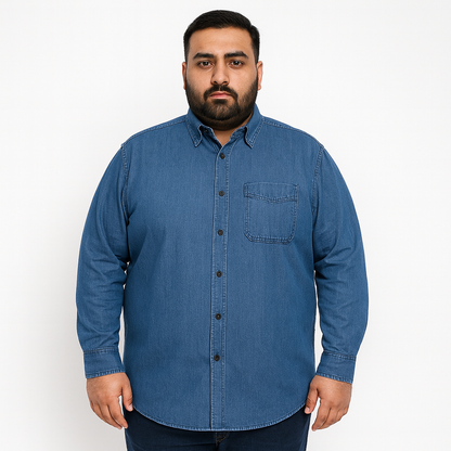 Classic Medium Blue Regular Fit Denim Shirt PSM-10282