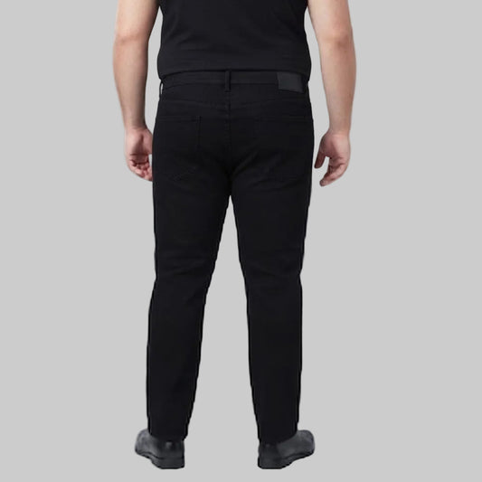 Shop Classic Black Cotton Pants featuring a 5-pocket design, button closure, belt loops, and a comfortable straight-leg fit for everyday wear.