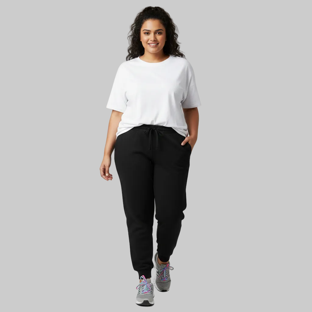 Classic Black Terry Jogger Pants PSW-10558