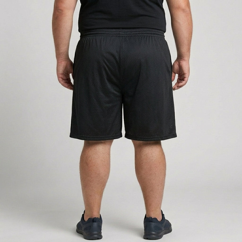 Classic Black Mesh Polyester Sport Short