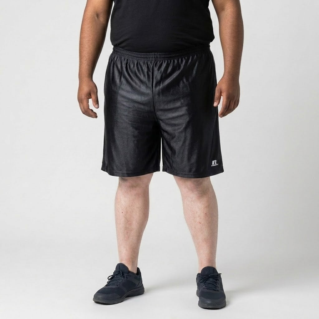 Classic Black 100% Polyester Sport Short