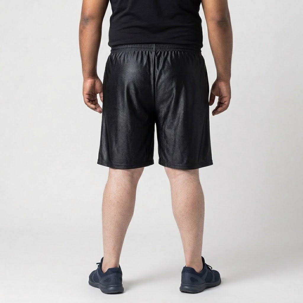 Classic Black 100% Polyester Sport Short