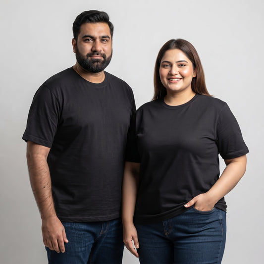 Classic Black Round Neck Unisex T-Shirt  PSM-11566