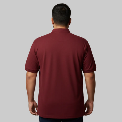 Classic Burgundy Plus Size Polo Shirt  PSM-10700