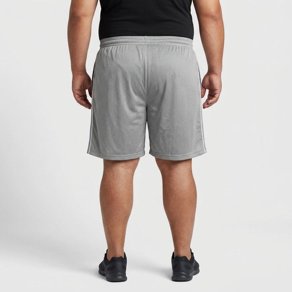Classic Grey Mesh Polyester Sport Short