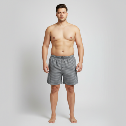 Classic Grey Micro-Check Cotton Boxer PSM-10650