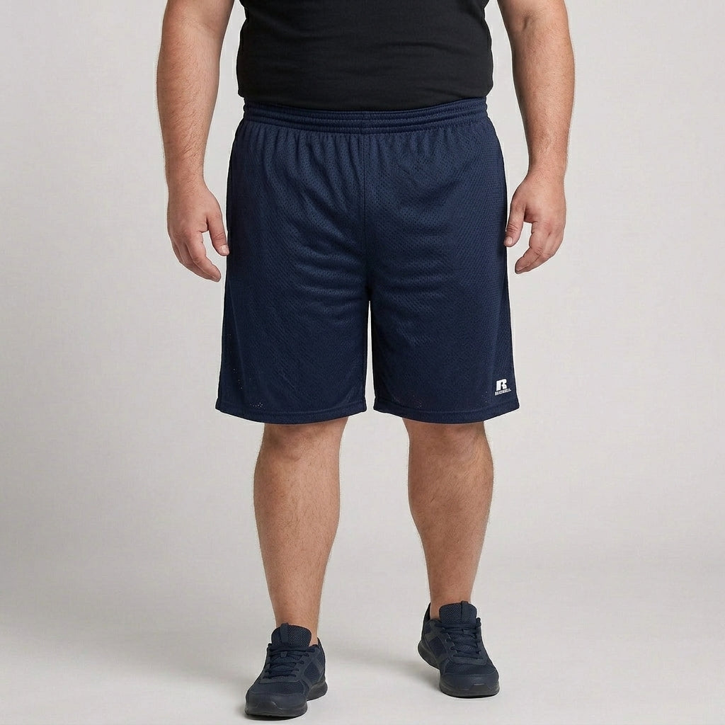 Classic Navy Mesh Polyester Sport Short