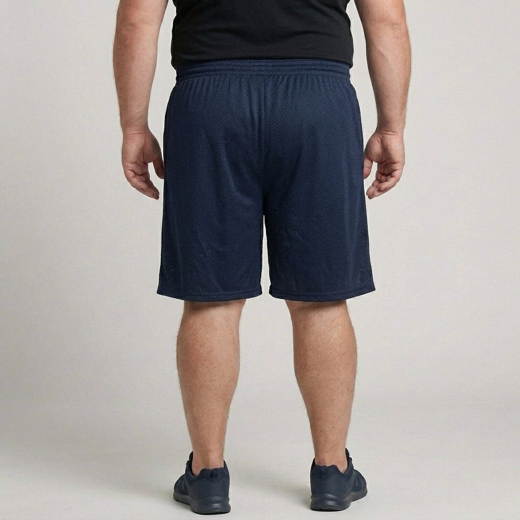 Classic Navy Mesh Polyester Sport Short