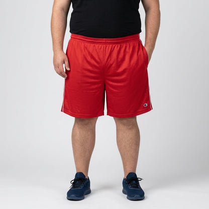 Classic Red Mesh Polyester Sport Short