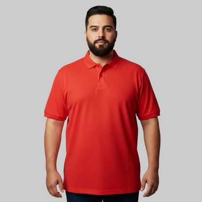 Classic Red Plus Size Polo Shirt  PSM-10699