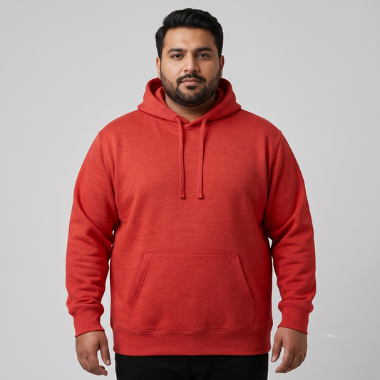 Classic Red Pullover Fleece Hoodie PSM-10241