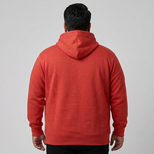 Classic Red Pullover Fleece Hoodie PSM-10241