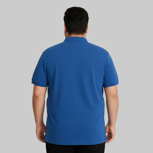 Classic Royal Blue Plus Size Polo Shirt  PSM-10701