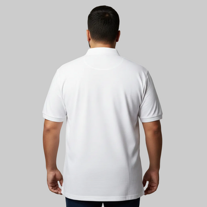 Classic White Plus Size Polo Shirt PSM-10698