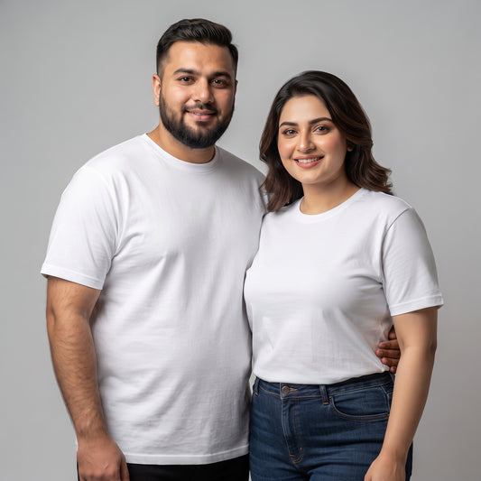 Classic White Round Neck Unisex T-Shirt PSM-11563