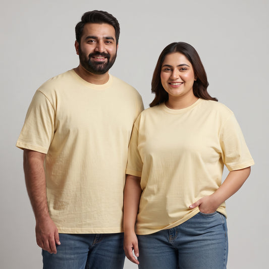 Classic Yellow Round Neck Unisex T-Shirt  PSM-11570