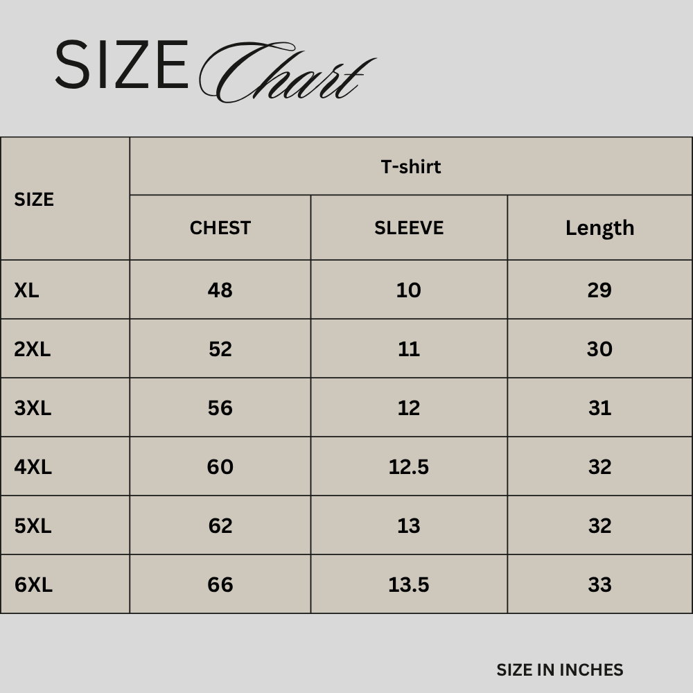Size chart for White Essential Crewneck Terry T-Shirt PSM-11145