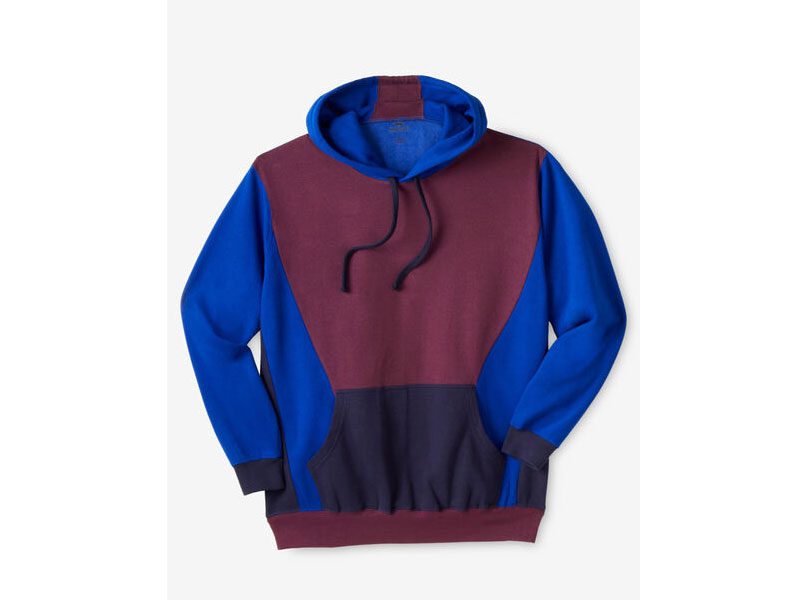 Colorblock Novelty Fleece Pullover Hoodie PSM-6091