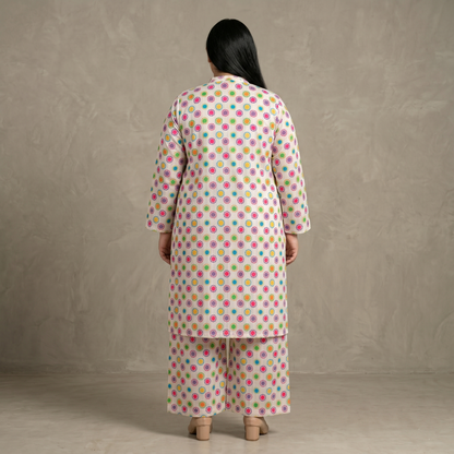 Confetti Dots Printed Lawn Co-ord Set PSW-11118