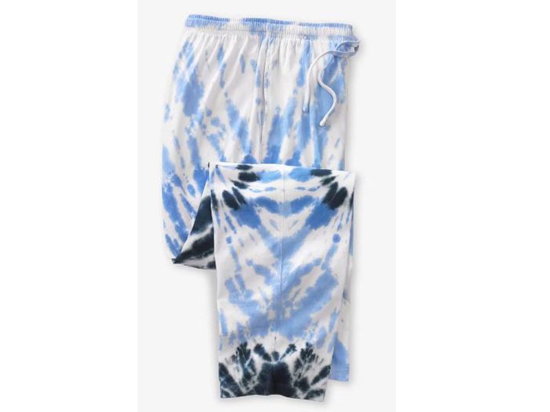 Cool Blue Tie Dye Light Weight Cotton Jersey Pajama Pants PSM-4810