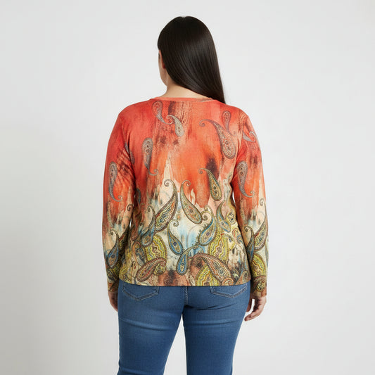 Ember Paisley Long-Sleeve Shirt PSW-9190