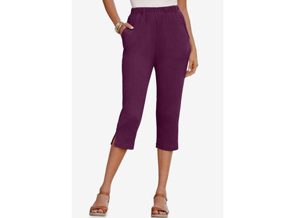 Dark Berry Soft Knit Capri Pant PSW-6684