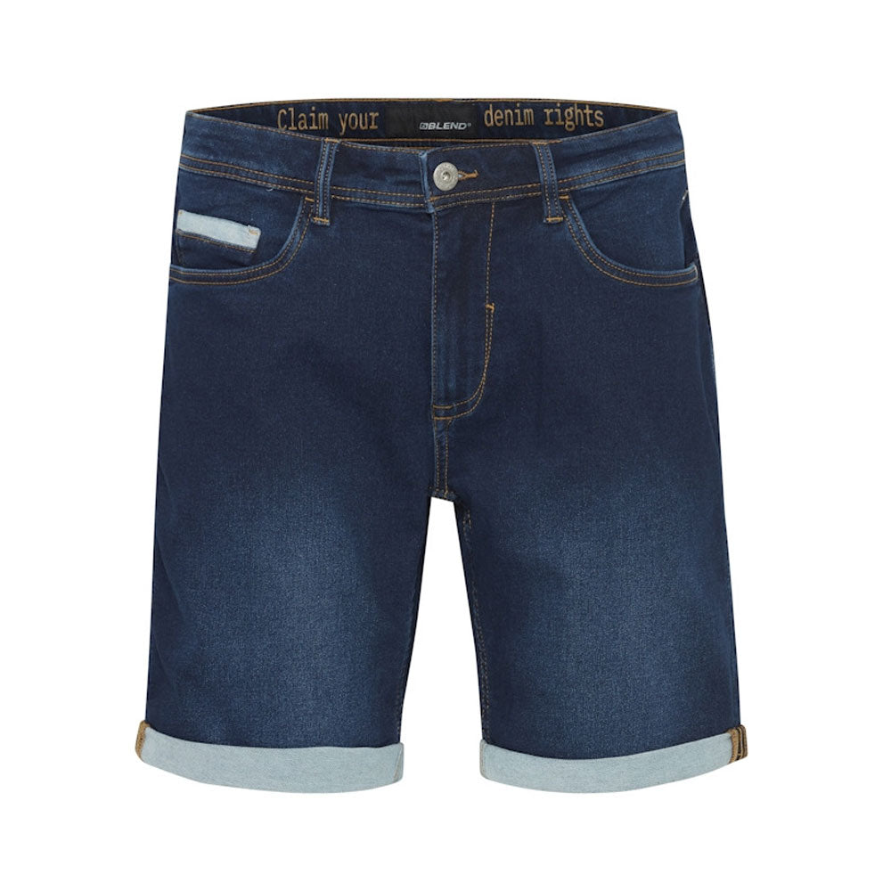 Dark Blue Denim Regular Fit Shorts PSM-8886