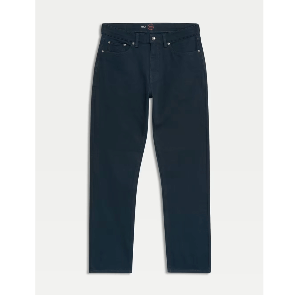 Dark Blue Straight Fit 360 Flex Stretch Jeans PSM-8941