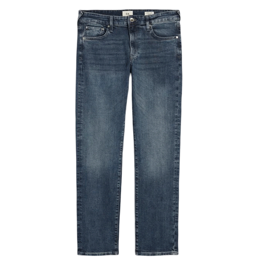 Dark Blue Straight Plus-Size Denim Jeans PSM-9264