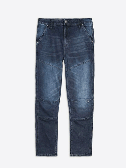 Dark Blue Tapered Fit Regular Jeans PSM-9032