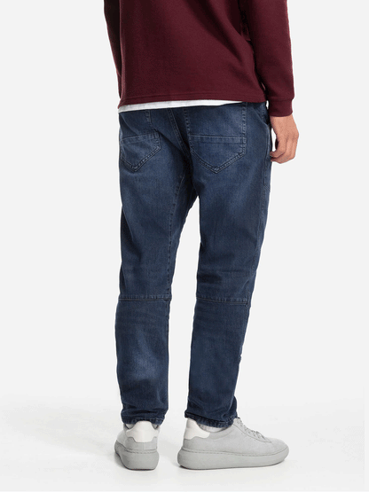 Dark Blue Tapered Fit Regular Jeans PSM-9032