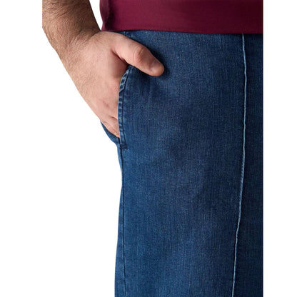 Plus-size mid-rise relaxed fit denim joggers for men