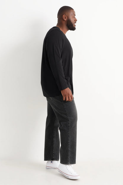Plus Size Men's Dark Grey ComfortFit B Grade Jeans PSM-8440B