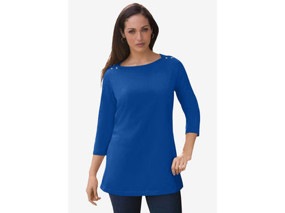 Dark Sapphire Boatneck Tunic PSW-6888