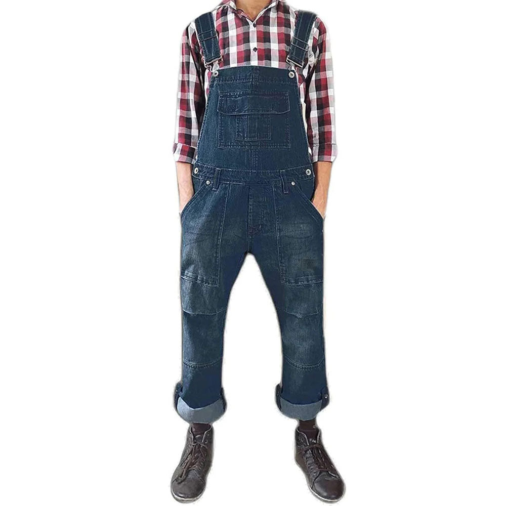 Dark Wash Denim Onesie Dungarees PSM-8872