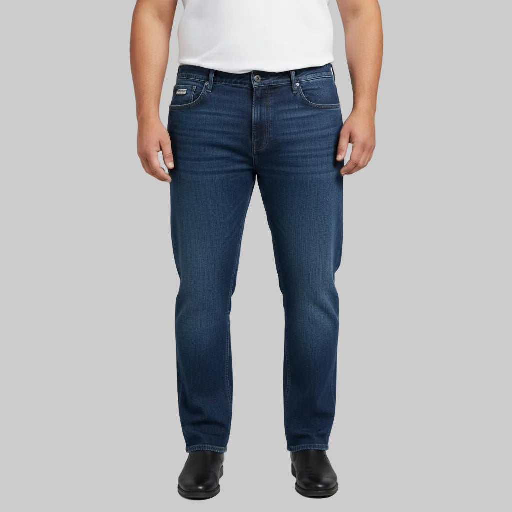 Dark Wash Straight Fit Jeans PSM-11255