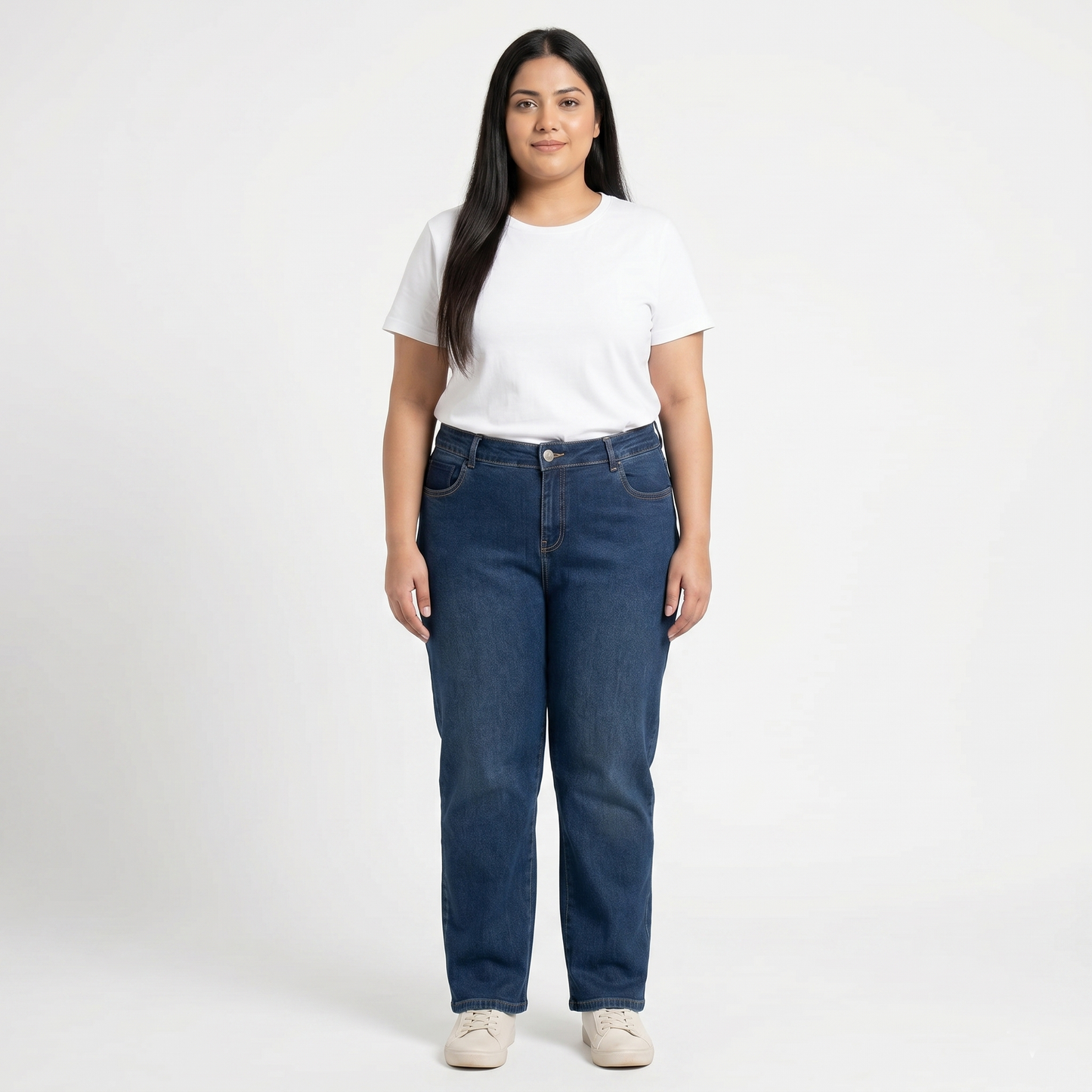 Dark Blue  Straight Fit Denim Pants  PSW-11093