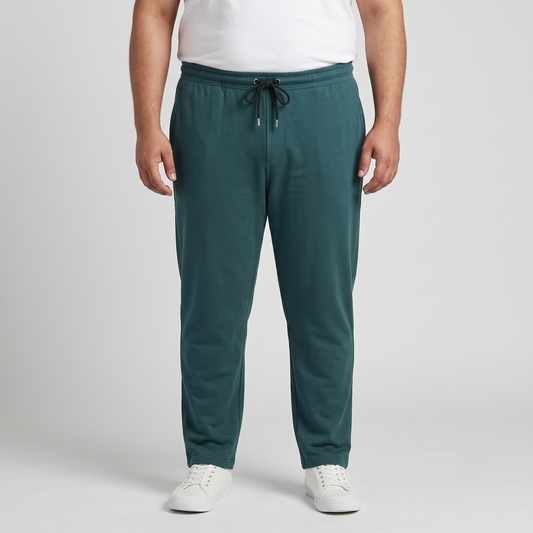 Dark Green Elastic Waist Jersey Trouser PSM-11361