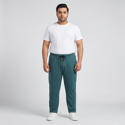 Dark Green Elastic Waist Jersey Trouser PSM-11361
