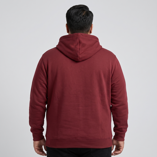 Dark Red Graphic B Grade Hoodie PSM-10217B