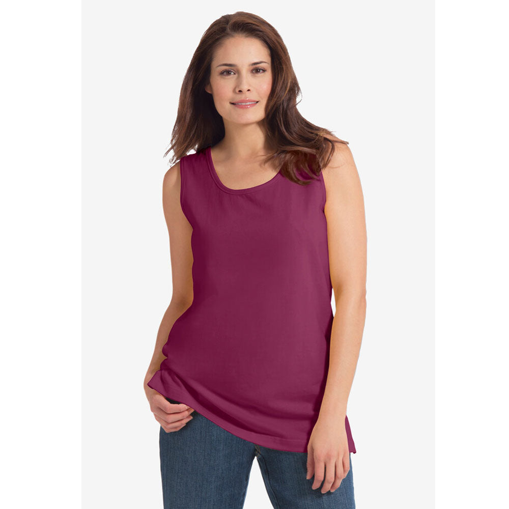 Deep Claret Perfect Scoopneck Tank PSW-8510