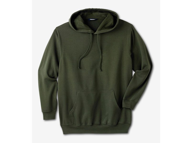 Deep Olive Fleece Big & Tall Size Pullover Hoodie PSM-5332