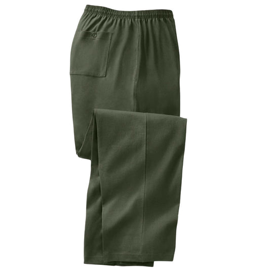Deep Olive Lightweight Jersey Open Bottom Sweatpants with Drawstring Waist and Side Pockets – Relaxed Fit