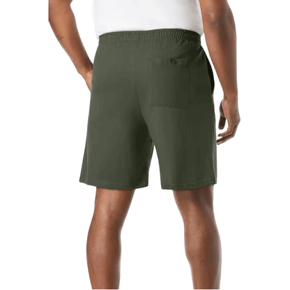 Deep Olive Lightweight Jersey Shorts with an elastic waistband, adjustable drawstring, and soft jersey fabric for all-day comfort and easy movement.