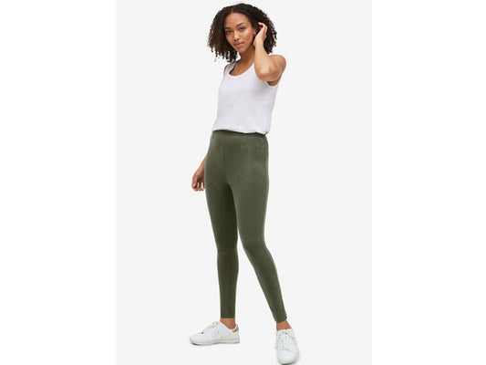 Deep Olive Stretch Cotton Legging PSW-6774